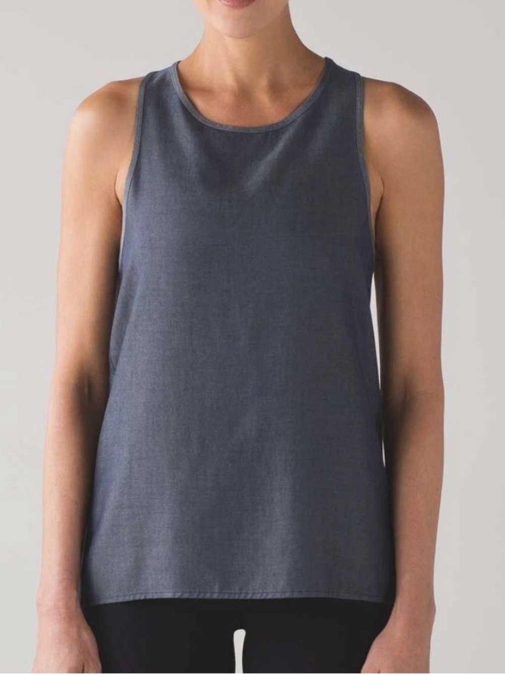 lululemon athletica All Tied Up Navy Denim Print Tank